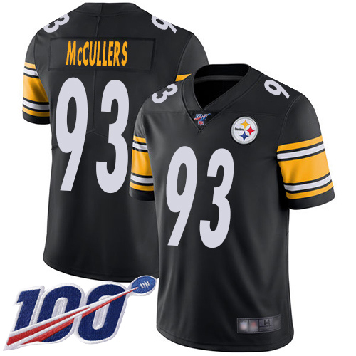 Men Pittsburgh Steelers Football #93 Limited Black Dan McCullers Home 100th Season Vapor Untouchable Nike NFL Jersey->pittsburgh steelers->NFL Jersey